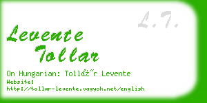 levente tollar business card